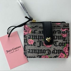 Juicy Couture Pink Bloom Card Case Wallet